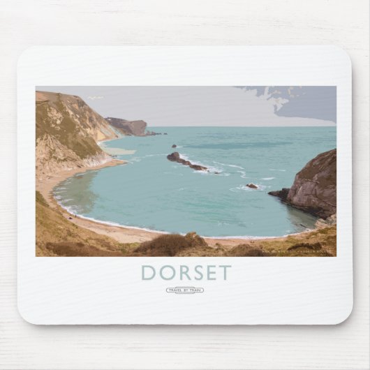 Tapis De Souris Affiche de chemin de fer de Dorset (Devant)