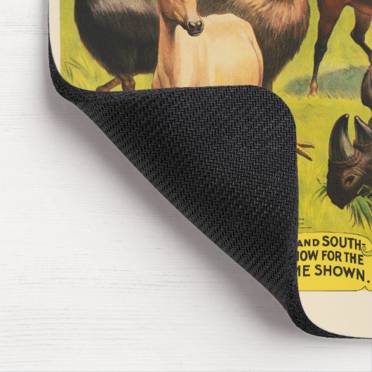 Tapis De Souris Affiche de cirque pour Adam Forepaugh & Sells Brot (Coin)