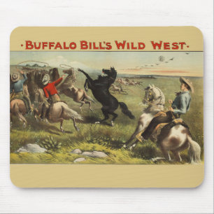 Tapis De Souris Affiche de cow-boy de l'Ouest sauvage de Buffalo B