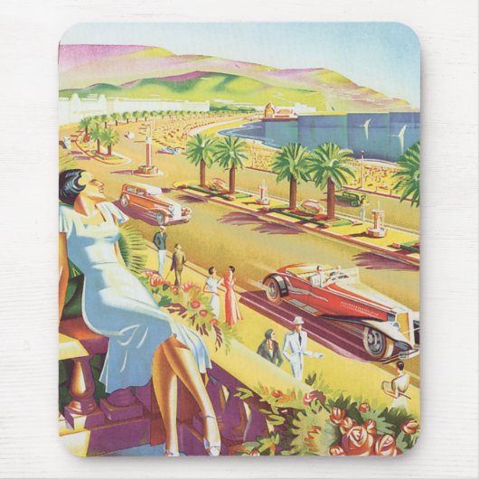 Tapis De Souris Affiche de la Côte d'Azur (Devant)