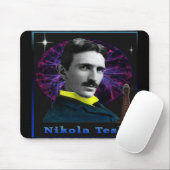 Tapis De Souris Affiche de Nikola Tesla (Avec souris)