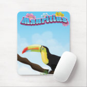 Tapis De Souris Affiche de voyage à Maurice (Avec souris)