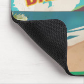 Tapis De Souris Affiche de voyage de Mullins Beach Bay Barbados. (Coin)