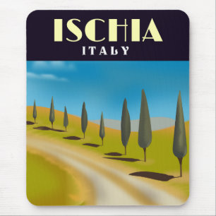 Tapis De Souris Affiche de voyage d'Ischia Italie