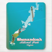 Tapis De Souris Affiche de voyage du parc national de Shenandoah. (Devant)