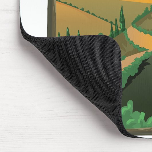 Tapis De Souris Affiche de voyage en Toscane Italie (Coin)