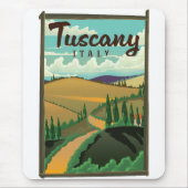 Tapis De Souris Affiche de voyage en Toscane Italie (Devant)
