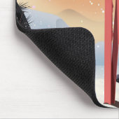 Tapis De Souris Affiche de voyage japonaise Furano. (Coin)