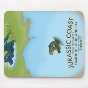 Tapis De Souris Affiche de voyage Jurassic Coast Angleterre côte s