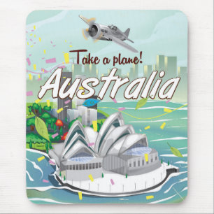 Tapis De Souris affiche de voyage vintage Australie Sydney