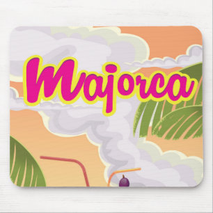 Tapis De Souris affiche de voyage vintage majorque.