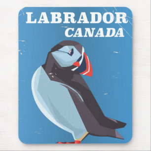 Tapis De Souris Affiche de voyage vintage sur le macareux du Labra
