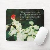 Tapis De Souris Affiche d'écriture sainte de 40:8 d'Isaïe (Avec souris)