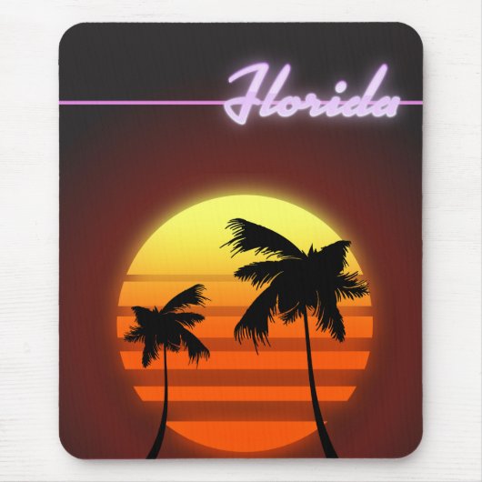Tapis De Souris Affiche Florida Sunset 1984 (Devant)