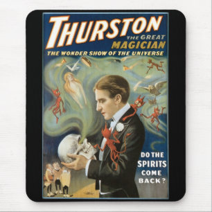 Tapis De Souris Affiche Magique Vintage, Thurston, Le Grand Magici