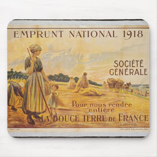 Tapis De Souris Affiche pour le prêt pour la défense nationale (Devant)