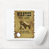 Tapis De Souris Affiche Recherchée de blaireau de miel (Avec souris)