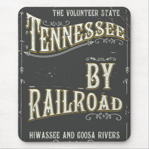 Tapis De Souris Affiche vintage de chemin de fer du Tennessee USA
