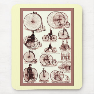 Tapis De Souris Affiche vintage de la publicité de ~ de vélos sur