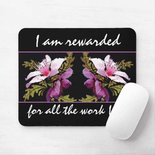 Tapis De Souris Affirmation Mousepad de motivation d'abondance (Avec souris)