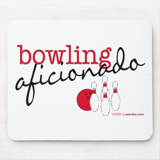 Tapis De Souris Aficionado de bowling (Devant)