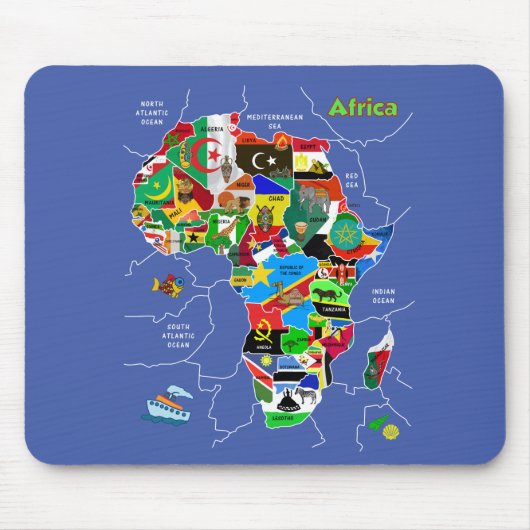Tapis De Souris Africa map (Devant)