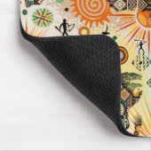 Tapis De Souris Africa Map Decorative Tribal Elements Pattern (Coin)