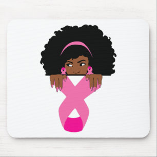 Tapis De Souris Africain Américain Sensibilisation au cancer du se