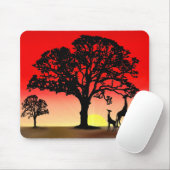 Tapis de souris africain de coucher du soleil (Avec souris)