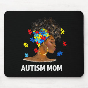 Tapis De Souris Africain Noir Autisme Maman Afro Mère Autisme Awar