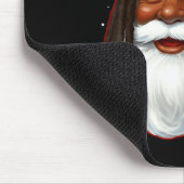 Tapis De Souris African American Santa Christmas Cool Black X-mas  (Coin)