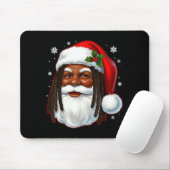 Tapis De Souris African American Santa Christmas Cool Black X-mas  (Avec souris)