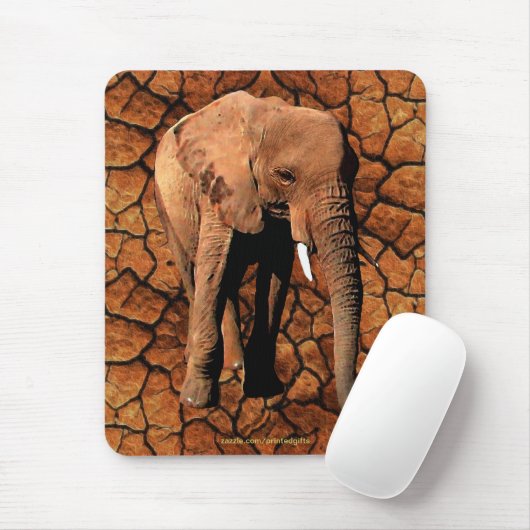 Tapis De Souris African Elephant Big Five Animal Mousepad (Avec souris)