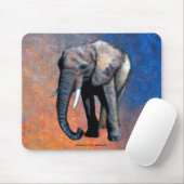 Tapis De Souris African Elephant Big Five Animal Mousepad (Avec souris)