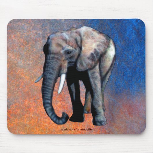 Tapis De Souris African Elephant Big Five Animal Mousepad (Devant)