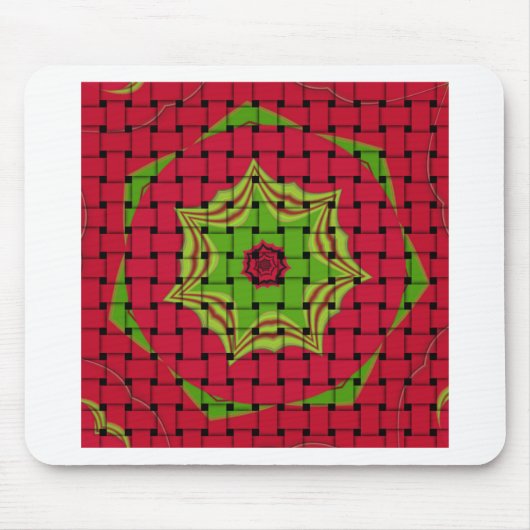 Tapis De Souris African Lovely Design rouge tissé (Devant)