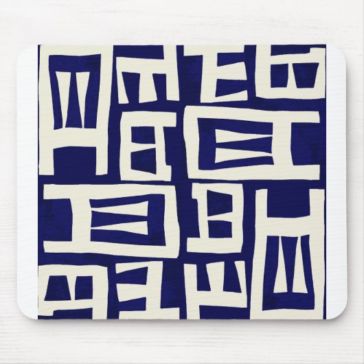 Tapis De Souris African Map - Navy Ivory (Devant)