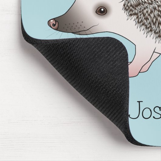 Tapis De Souris African Pygmy Hedgehog Cartoon Design With A Name (Coin)