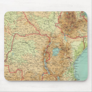 Tapis De Souris Afrique centrale et australe avec routes maritimes