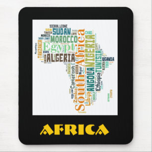 Tapis De Souris Afrique Word ; Art