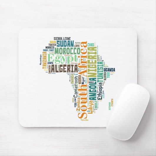 Tapis De Souris Afrique Word Art (Avec souris)