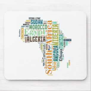 Tapis De Souris Afrique Word Art