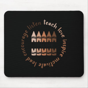 Tapis De Souris Afro-Africain Noir Mois d'histoire Melanin Enseign