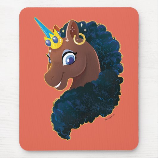 Tapis De Souris Afro Unicorn | Magique (Devant)