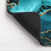 Tapis De Souris Agate bleu et or (Coin)