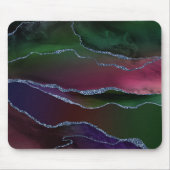 Tapis De Souris Agate dynamique | Couleur rose et vert pour bijou (Devant)