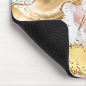 Tapis De Souris Agate sequins or et rose (Coin)