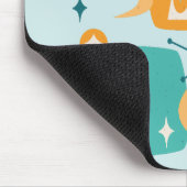 Tapis De Souris Âge Atomique, milieu du siècle Abstrait 19 Aqua, O (Coin)