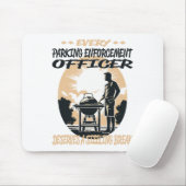 Tapis De Souris Agent D'Application Du Stationnement Funny Bbq Che (Avec souris)