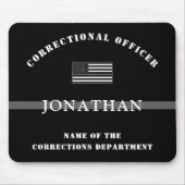 Tapis De Souris Agent de correction de ligne d'argent mince person (Devant)